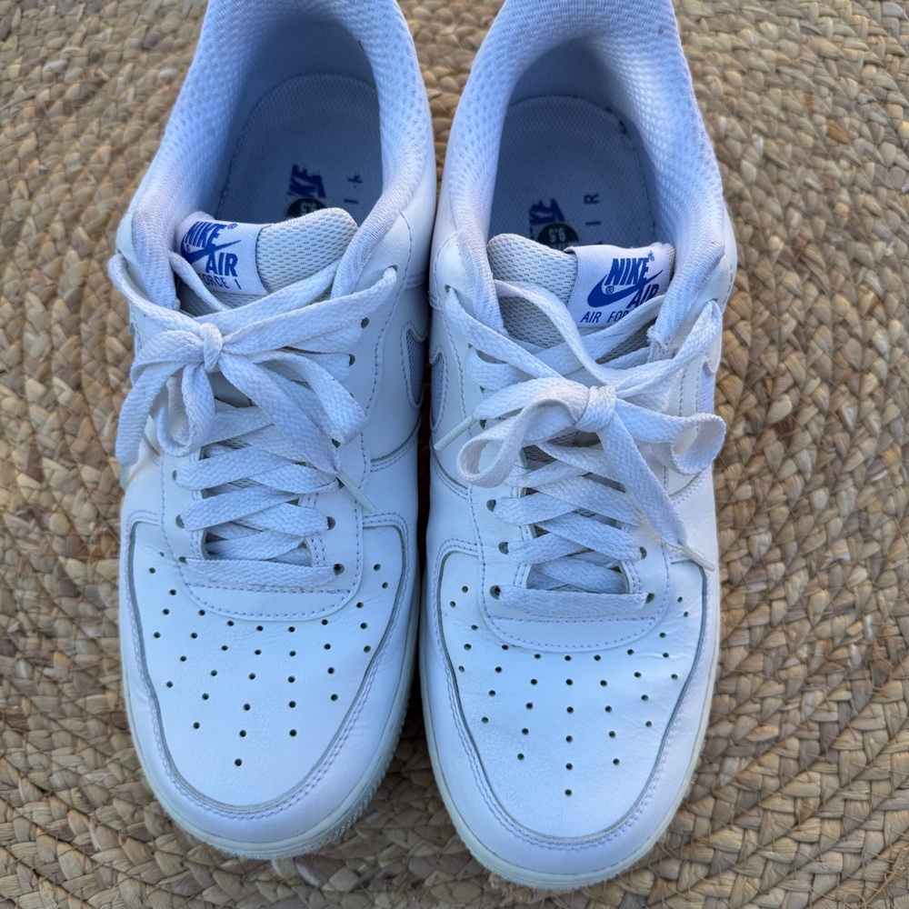 Nike Air White and Blue Sneakers